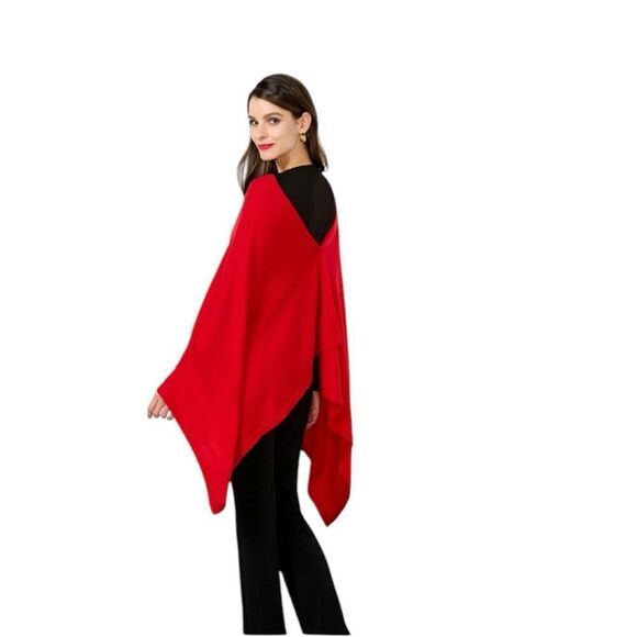 IMAN Soft N' Chic Multi-Wear Sweater Knit Wrap - 779-020 Red NEW poncho - Picture 2 of 15